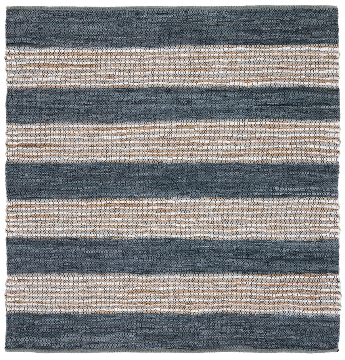 Safavieh Vintage Leather 6'-0" x 6'-0" Rug in Dark Grey / Natural