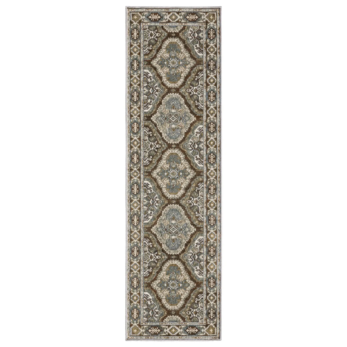 Oriental Weavers Sphinx Ellington Ell03 Rust/ Blue Rug - runner