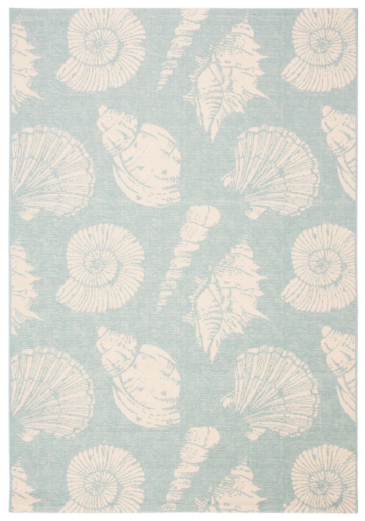 Safavieh Courtyard 4'-0" x 5'-7" Rug in Aqua / Beige