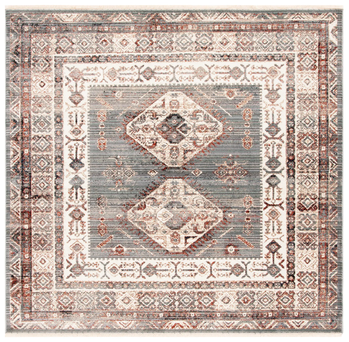 Safavieh Herat 300 6'-7" x 6'-7" Rug in Grey / Cream