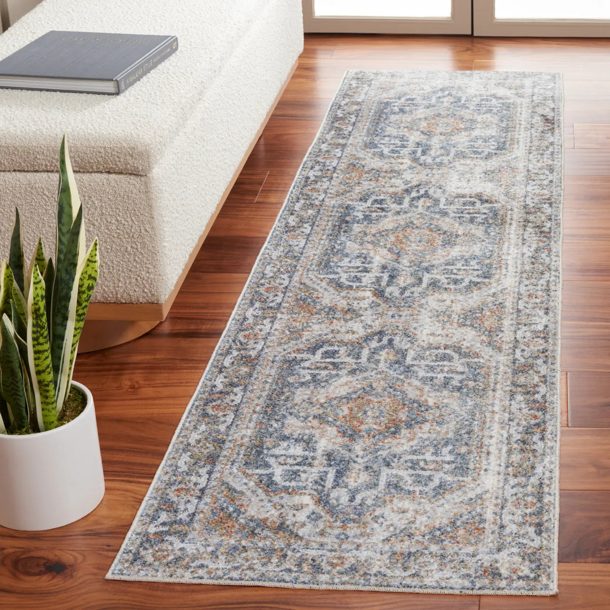Safavieh Baltimore 2'-2" x 8'-0" Rug in Light Grey / Blue