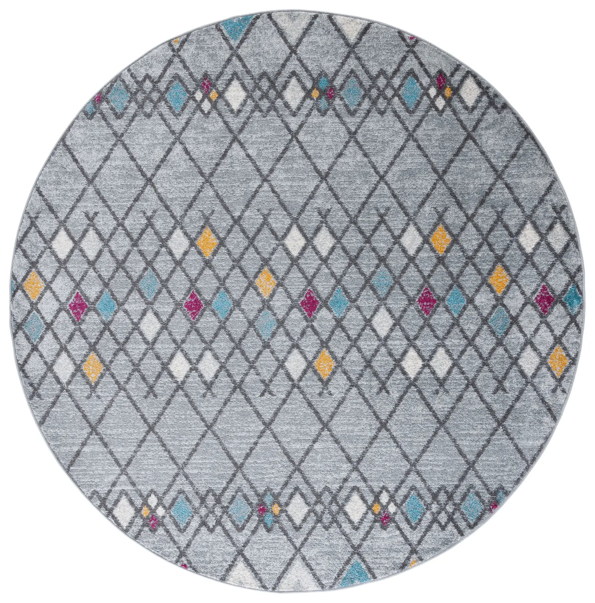Safavieh Amsterdam 6'-7" x 6'-7" Rug in Grey / Light Grey