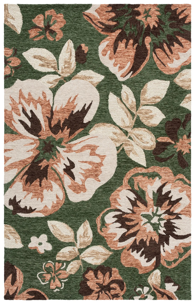 Safavieh Jardin 4'-0" x 6'-0" Rug in Green / Pink