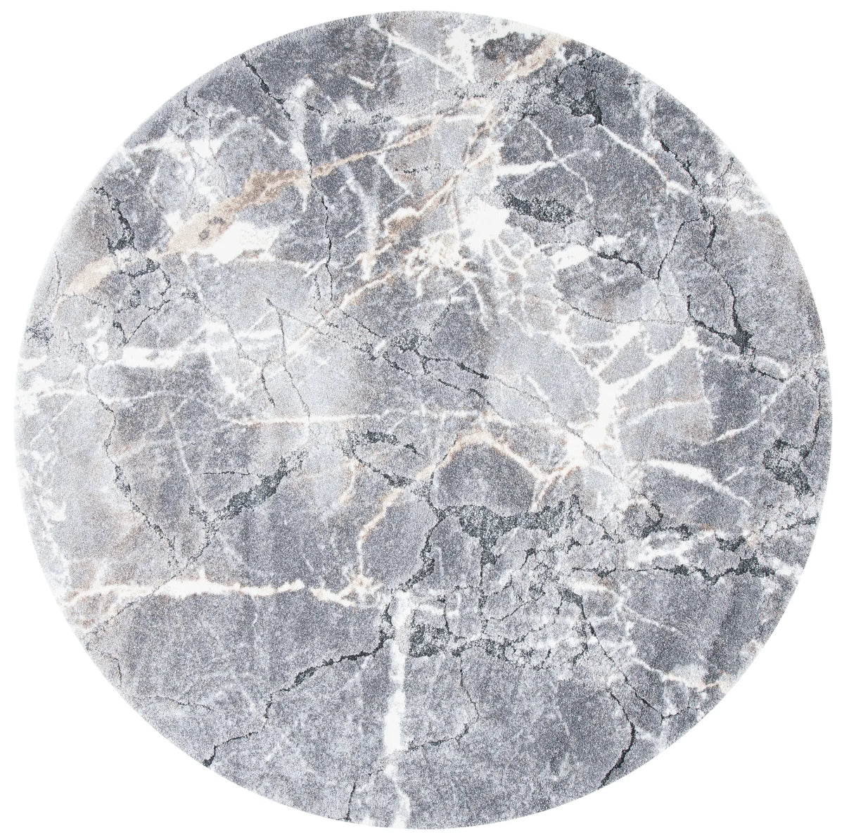 Safavieh Cyrus Shag 6'-7" x 6'-7" Rug in Grey / Beige