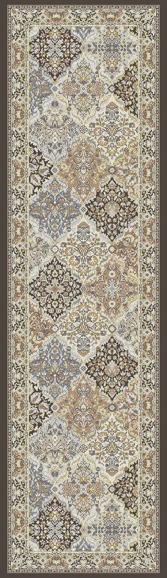 Dynamic Rugs Ancient Garden 57008 Brown/Blue Rug - Runner 2