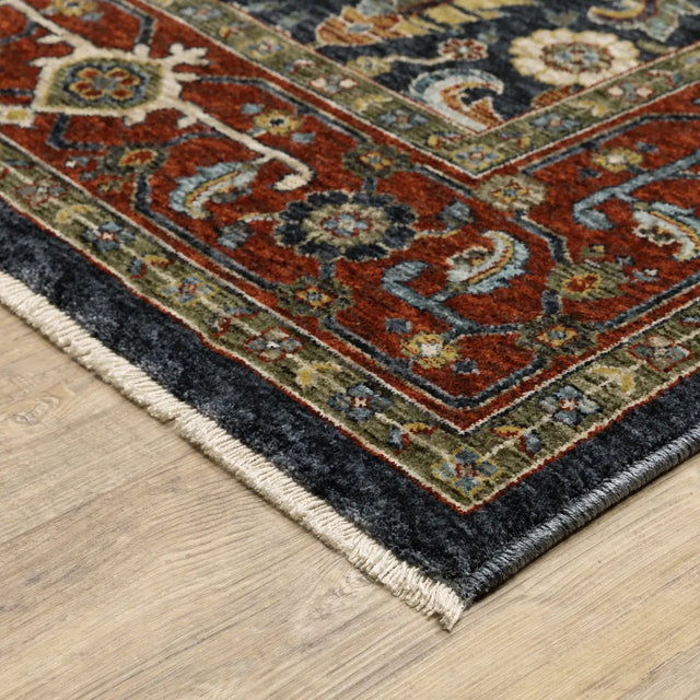 Oriental Weavers Sphinx Aberdeen 752W1 Ivory/ Red Rugs - corner detail