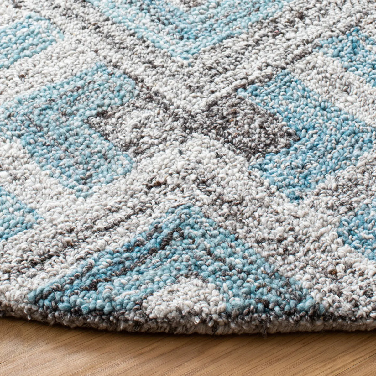 Safavieh Abstract 6'-0" x 6'-0" Rug in Grey / Turquoise