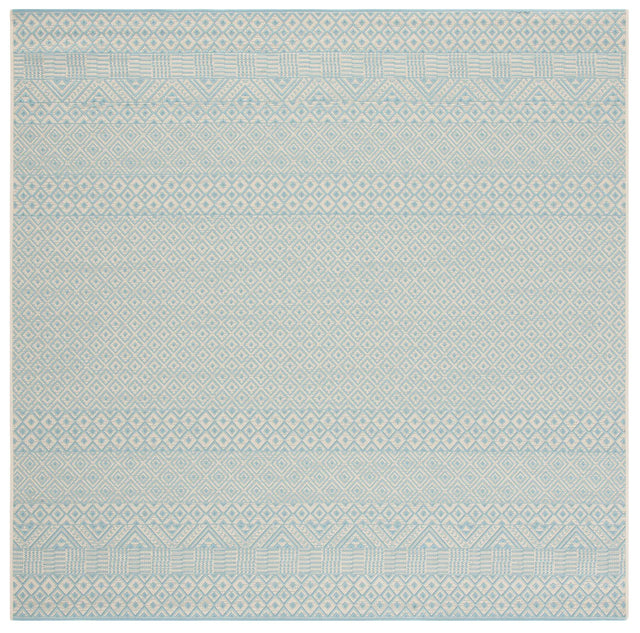Safavieh Courtyard 6'-7" x 6'-7" Rug in Beige / Aqua