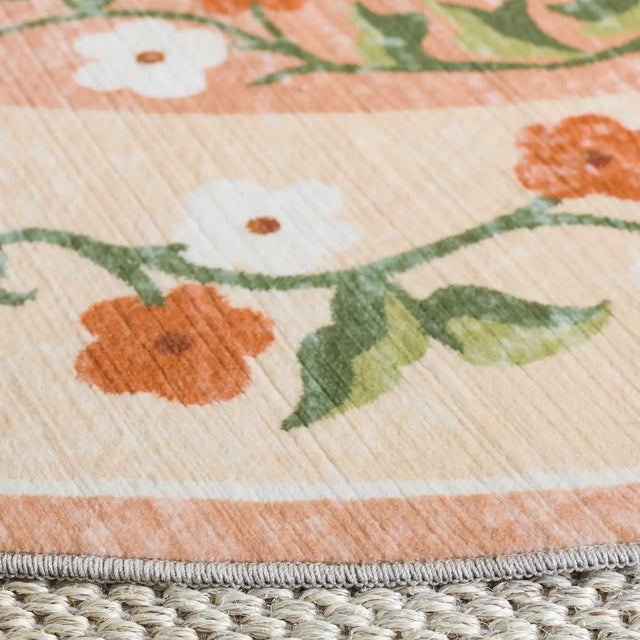 Safavieh Martha Stewart Washable 6'-0" x 6'-0" Rug in Rust / Gold
