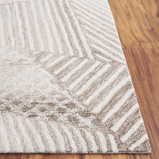 Safavieh Abstract 4'-0" x 6'-0" Rug in Ivory / Light Brown