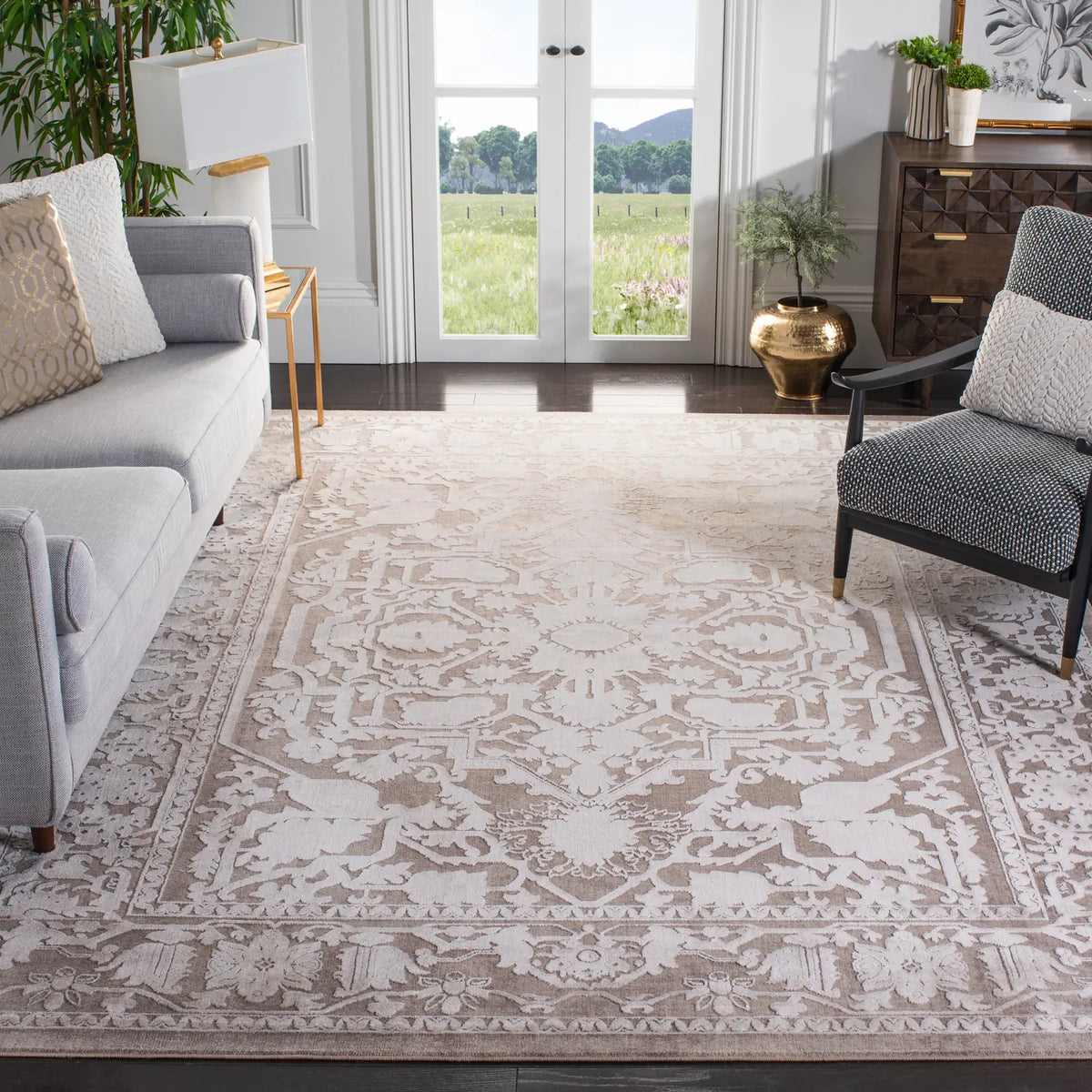 Safavieh Reflection 10'-0" x 14'-0" Rug in Beige / Cream