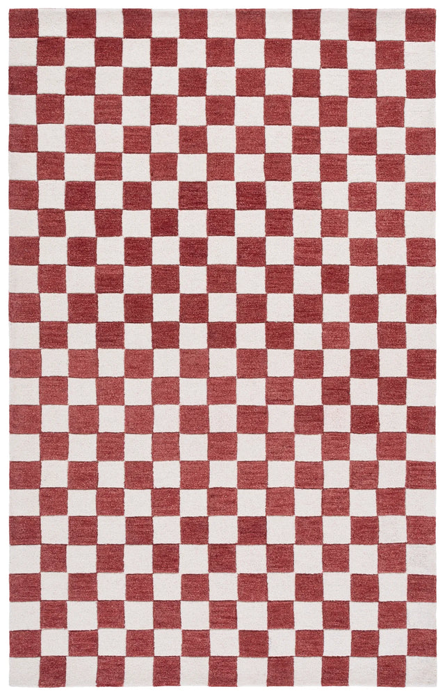 Safavieh Ebony 4'-0" x 6'-0" Rug in Red / Ivory