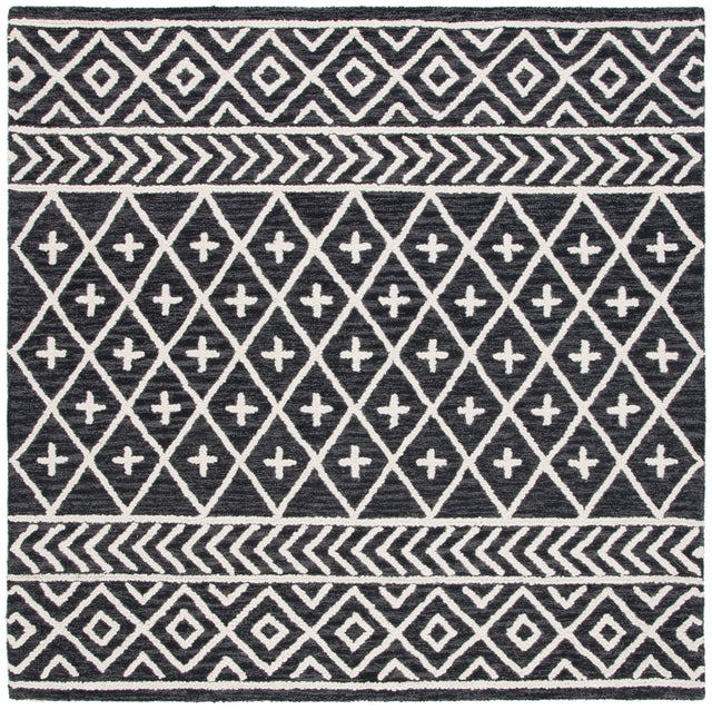 Safavieh Metro 6'-0" x 6'-0" Rug in Black / Ivory