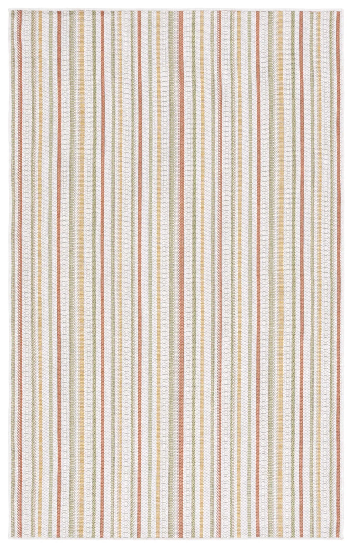 Safavieh Courtyard 4'-0" x 5'-7" Rug in Beige / Rust Yellow