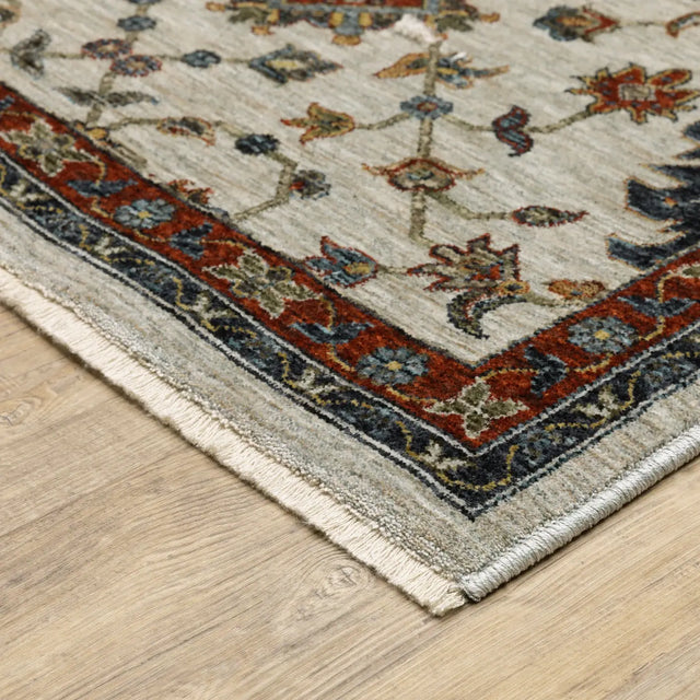 Oriental Weavers Sphinx Aberdeen 751W1 Ivory/ Multi Rugs - corner detail