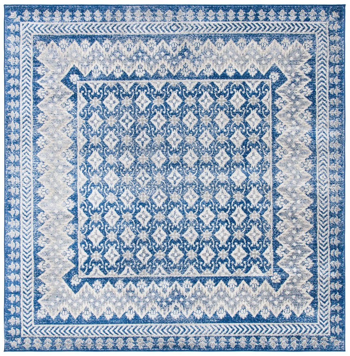 Safavieh Brentwood 6'-7" x 6'-7" Rug in Navy / Beige