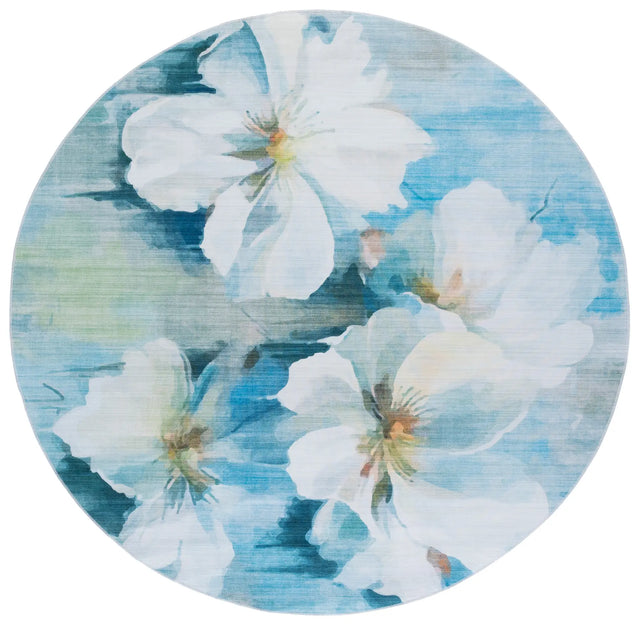 Safavieh Malibu 6'-0" x 6'-0" Rug in Light Blue / Ivory