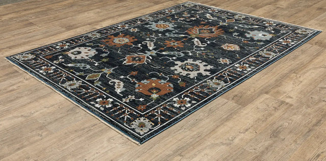 Oriental Weavers Sphinx KEIRA KEI08 Blue Traditional Rugs - angle detail