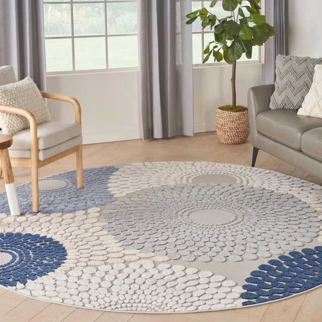 Nourison Aloha Alh29 Blue/Grey Rug