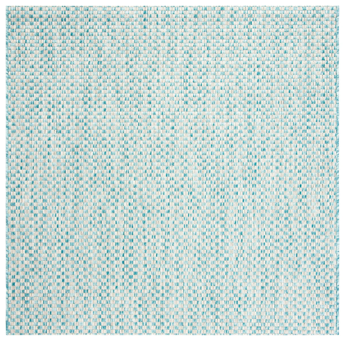 Safavieh Courtyard 5'-3" x 5'-3" Rug in Light Blue / Light Grey