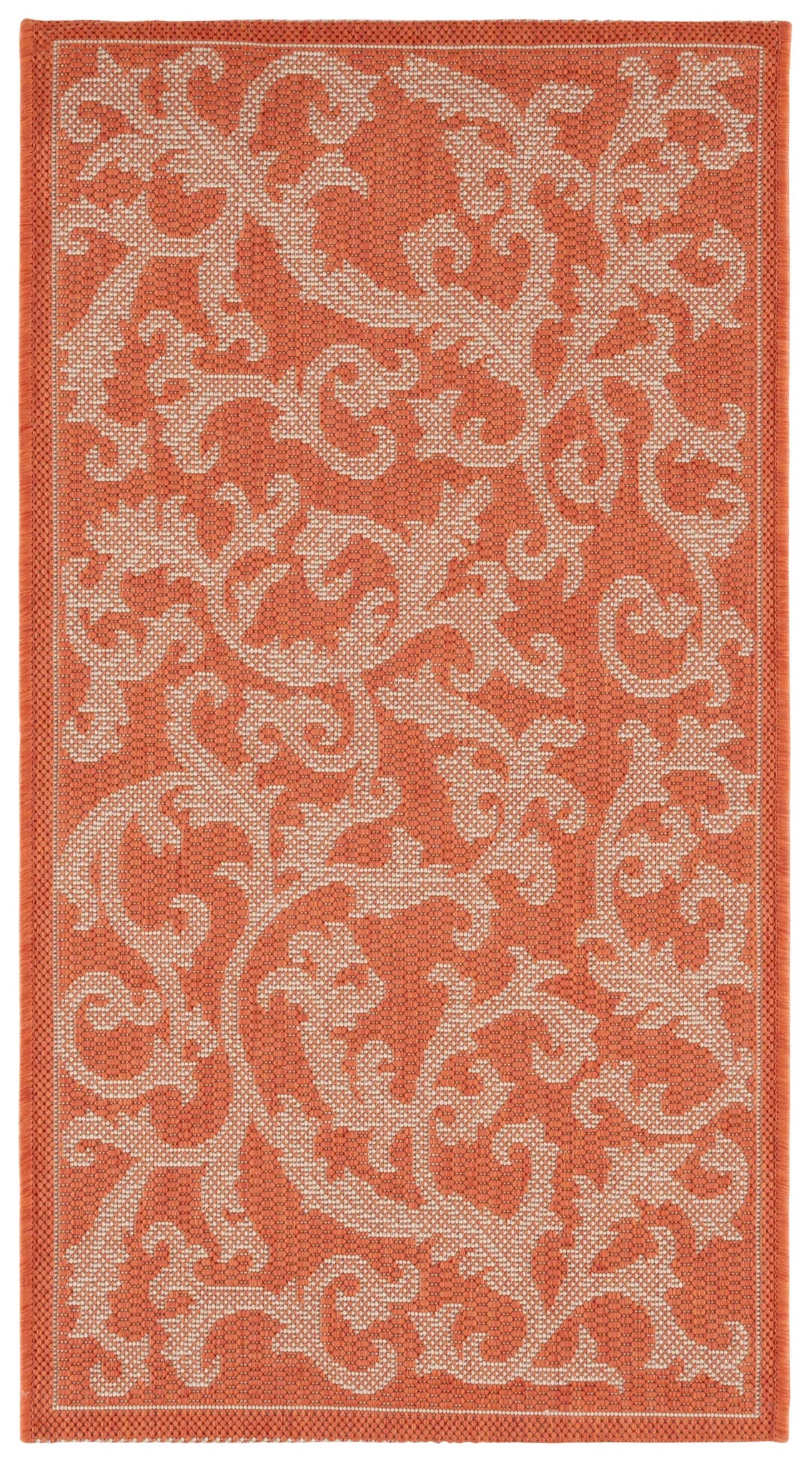 Safavieh Courtyard 2'-0" x 3'-7" Rug in Terracotta / Natural