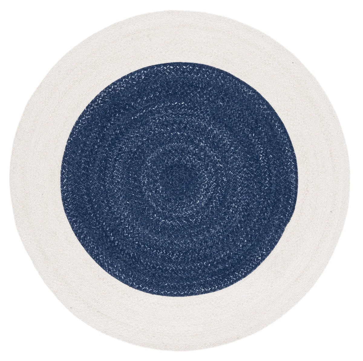 Safavieh Braided 5'-0" x 5'-0" Rug in Navy / Ivory