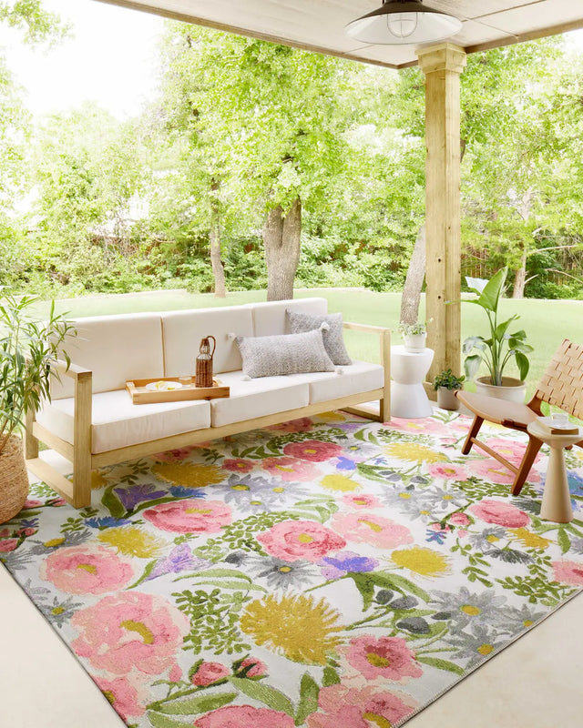 Loloi Botanical Bot-01 Ivory/Multi Rug - room scene 1