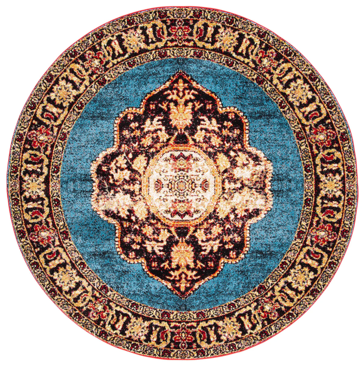Safavieh Vintage Hamadan 5'-3" x 5'-3" Rug in Gold / Light Blue