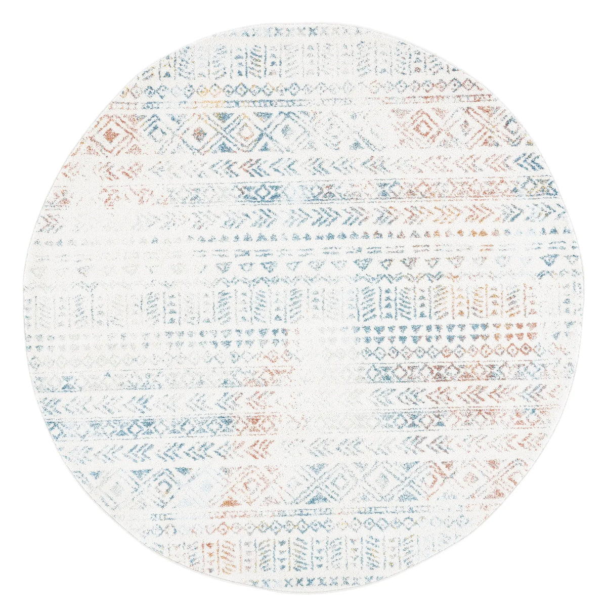 Safavieh Tulum 6'-7" x 6'-7" Rug in Ivory / Terracotta
