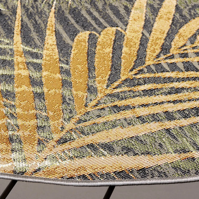 Safavieh Barbados 500 6'-6" x 6'-6" Rug in Black Green / Gold