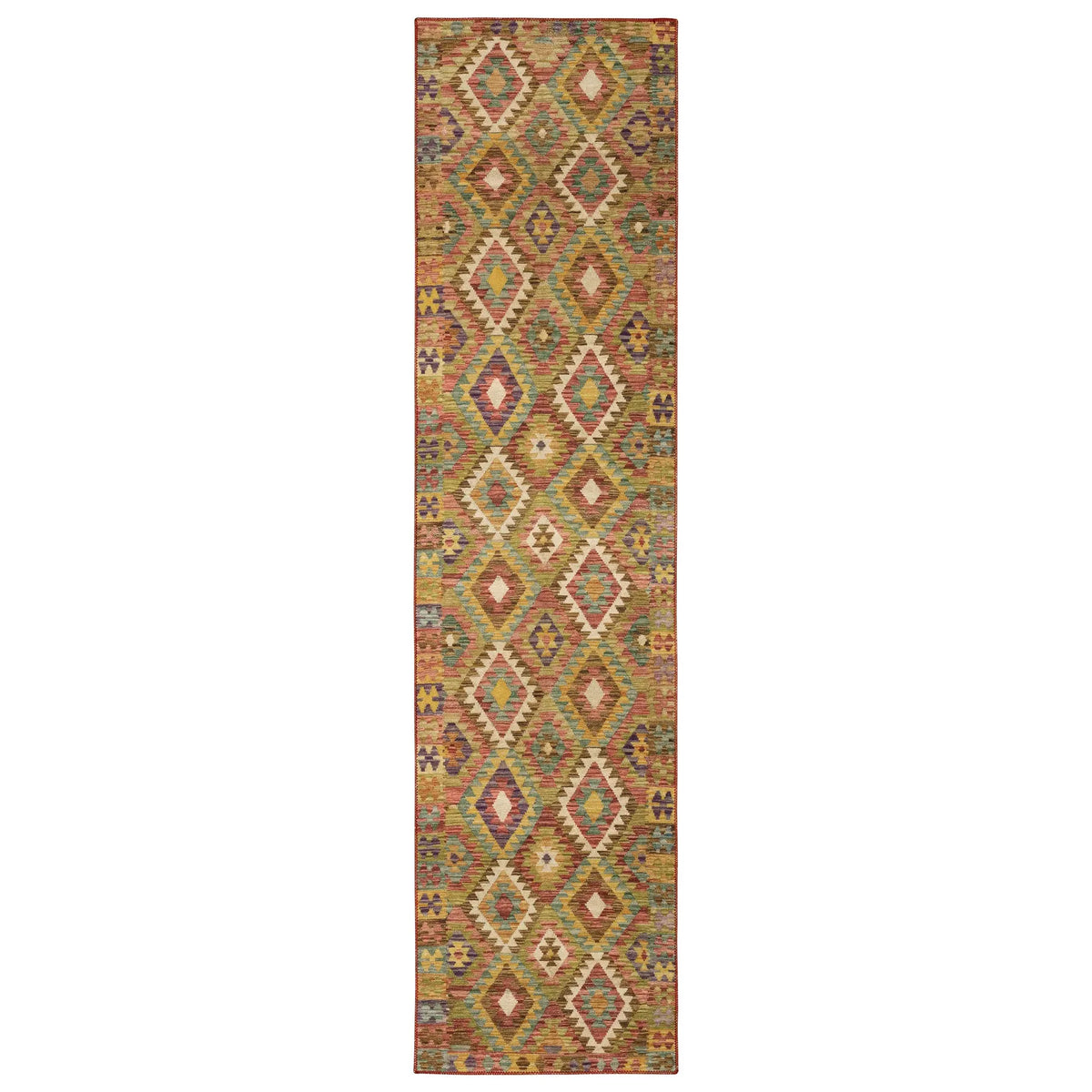 Oriental Weavers Machine Washable Malibu Mal07 Gold/ Multi Rug - runner