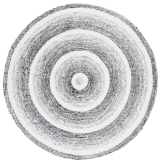 Safavieh Pine 6'-0" x 6'-0" Rug in Black / Ivory