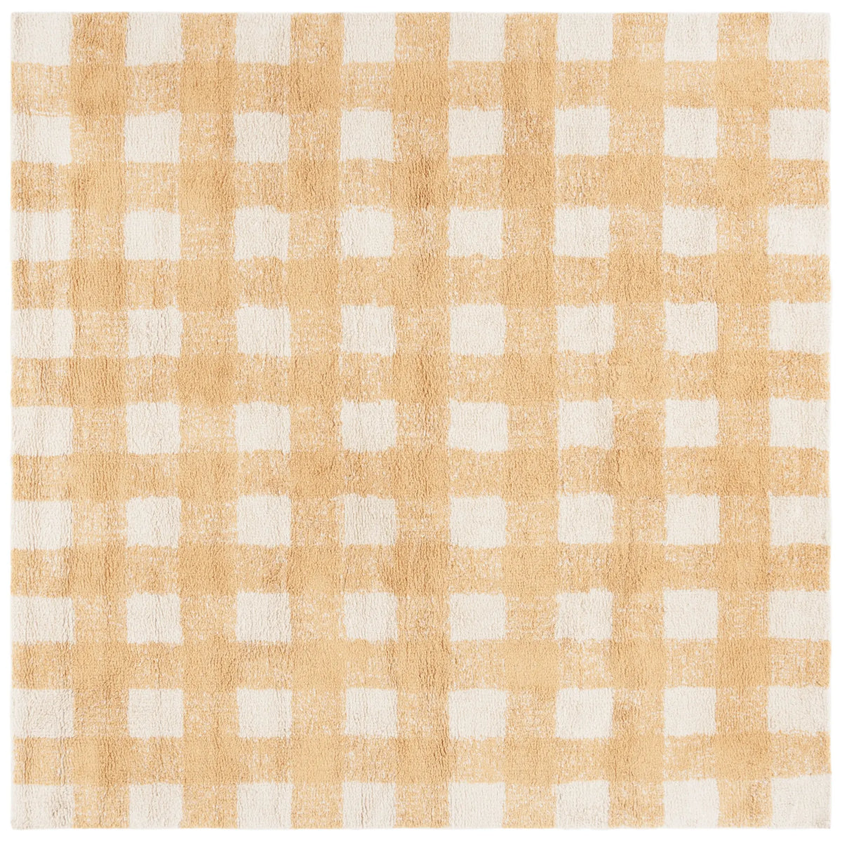 Safavieh Easy Care 6'-0" x 6'-0" Rug in Ivory / Gold