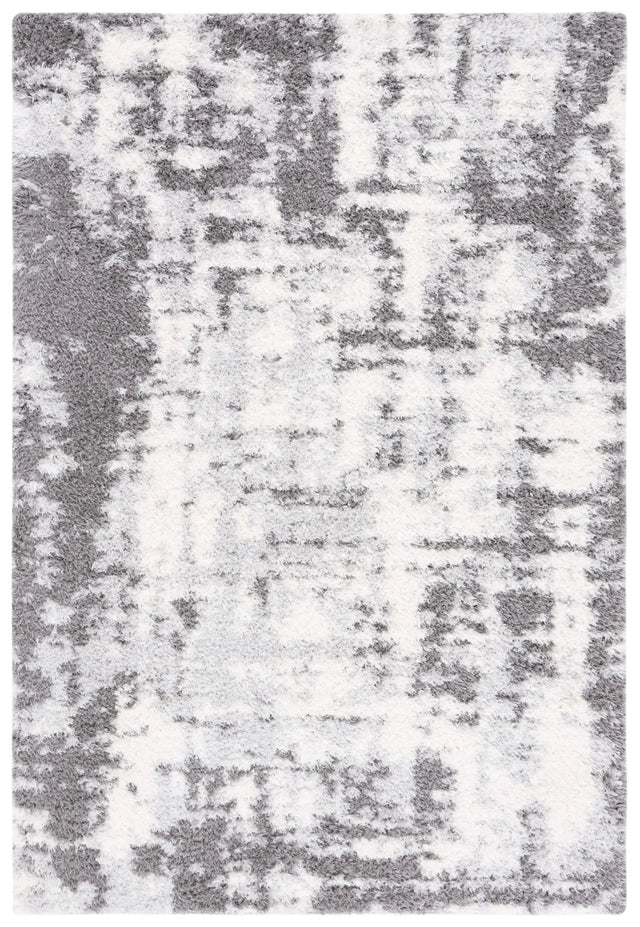 Safavieh Lindsay Shag 4'-0" x 6'-0" Rug in Dark Grey / Grey