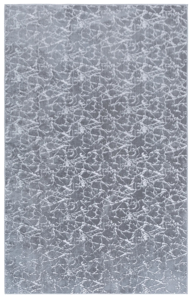 Safavieh Faux Rabbit Fur Metallic 4'-0" x 6'-0" Rug in Grey / Silver