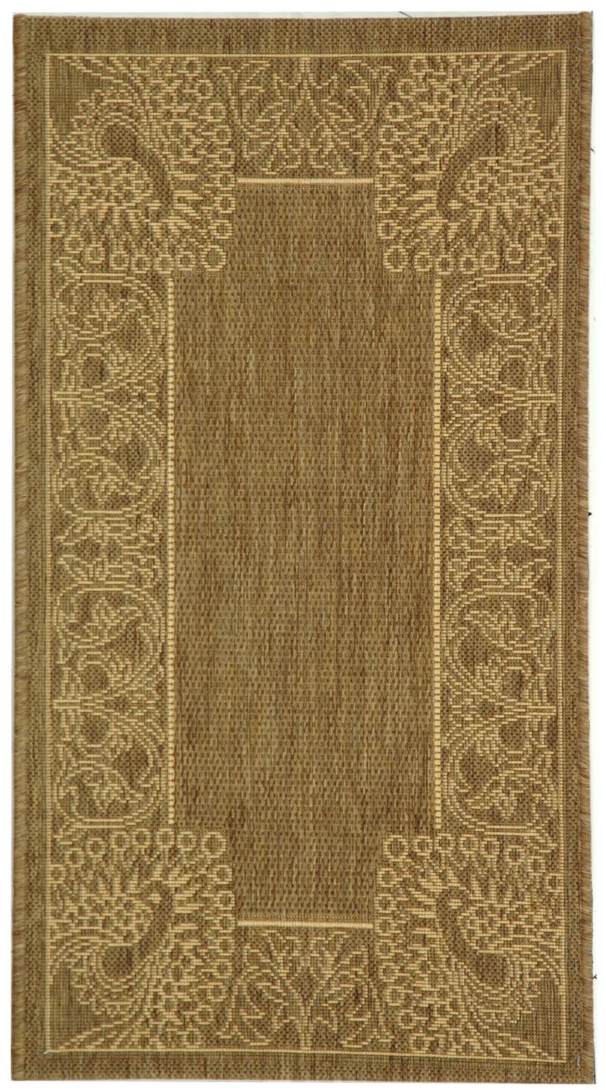 Safavieh Courtyard 2'-0" x 3'-7" Rug in Brown / Natural