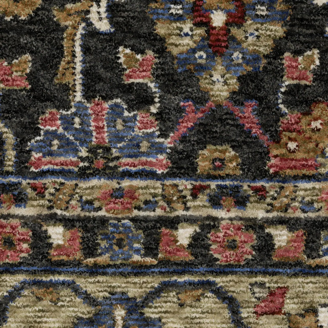 Oriental Weavers Sphinx HASTINGS HA07D Charcoal Floral Rugs - room scene 2