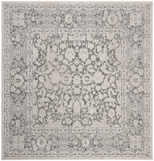 Safavieh Reflection 6'-7" x 6'-7" Rug in Dark Grey / Cream