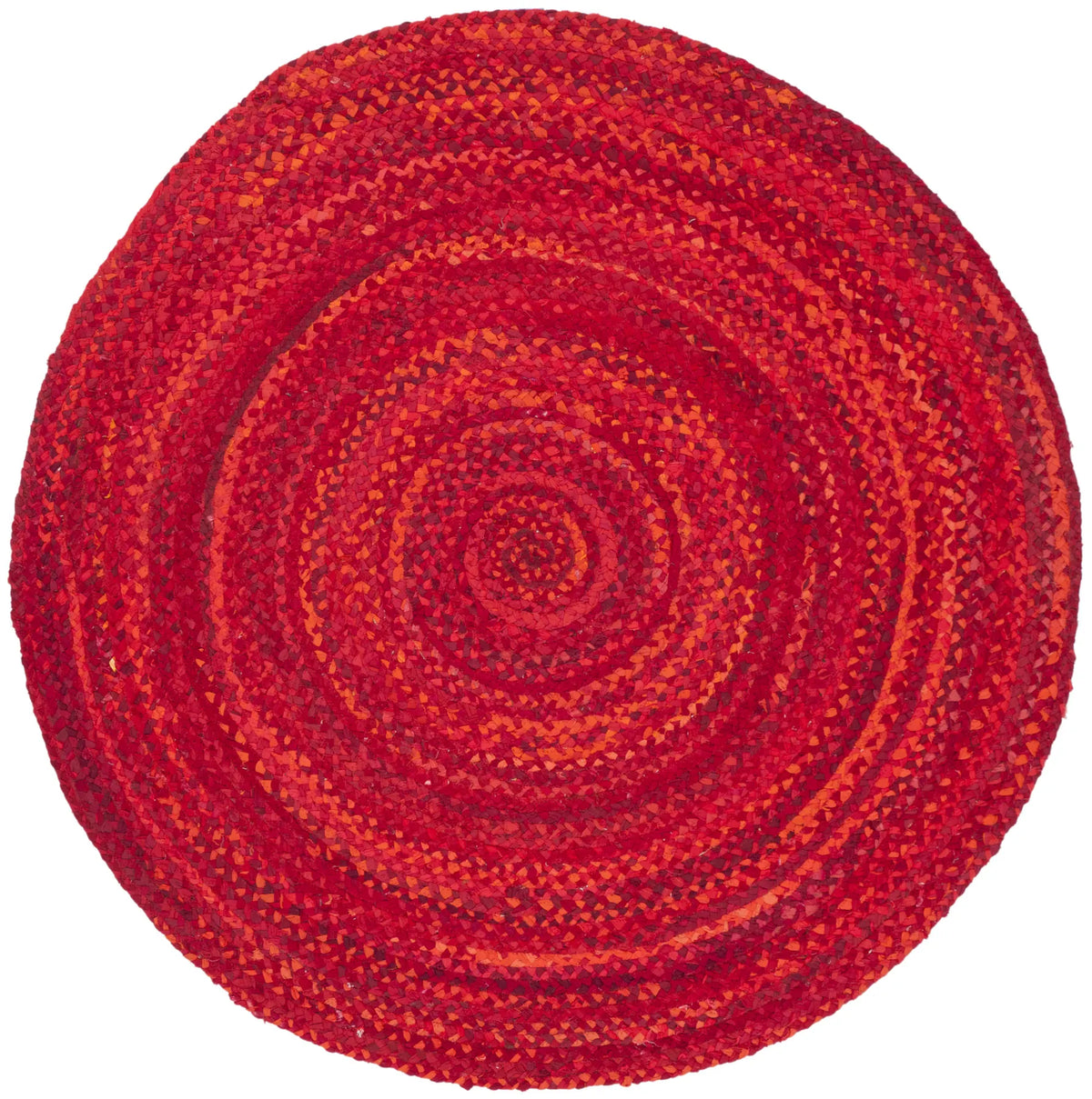 Safavieh Braided 4'-0" x 4'-0" Rug in Red