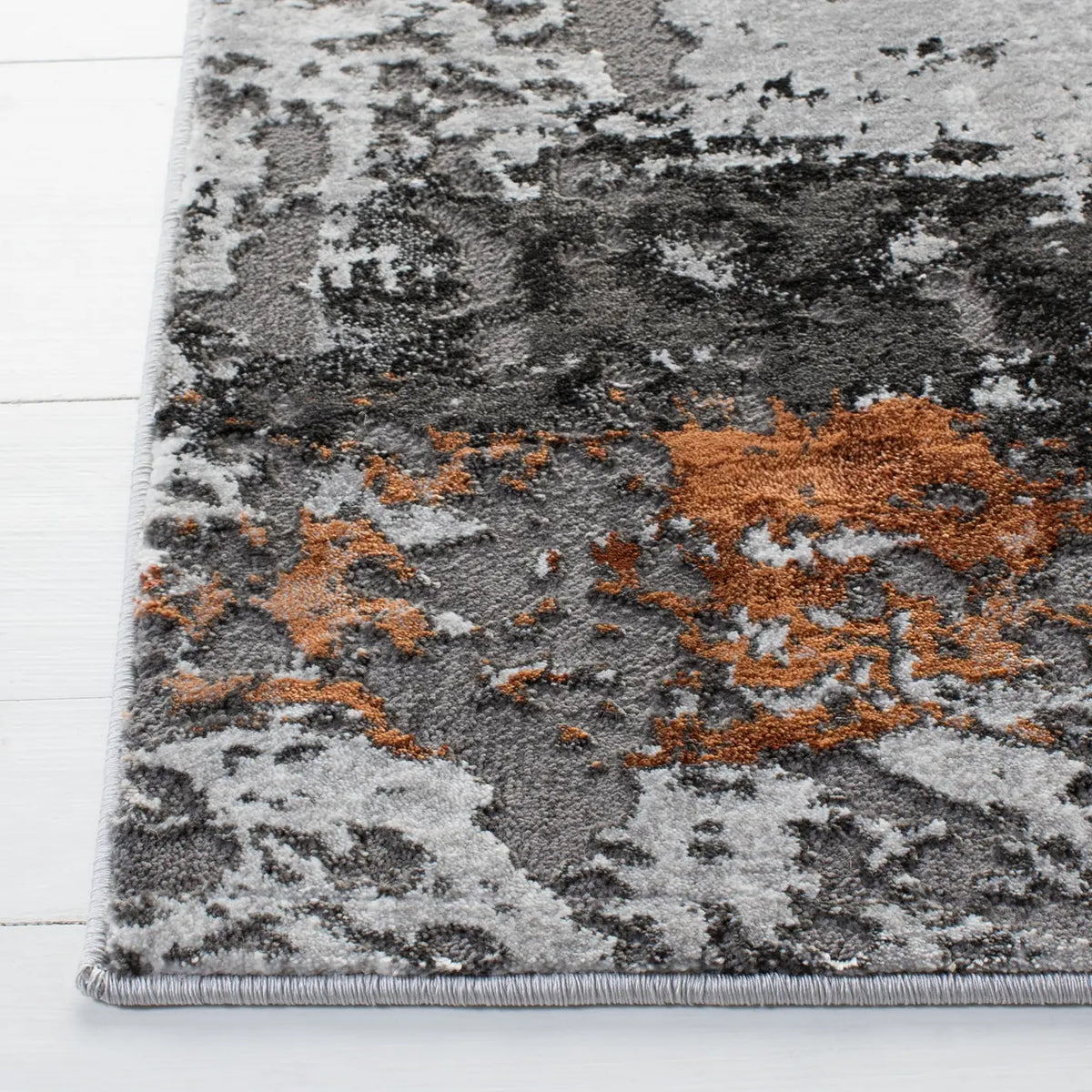 Safavieh Craft 4'-0" x 6'-0" Rug in Grey / Orange