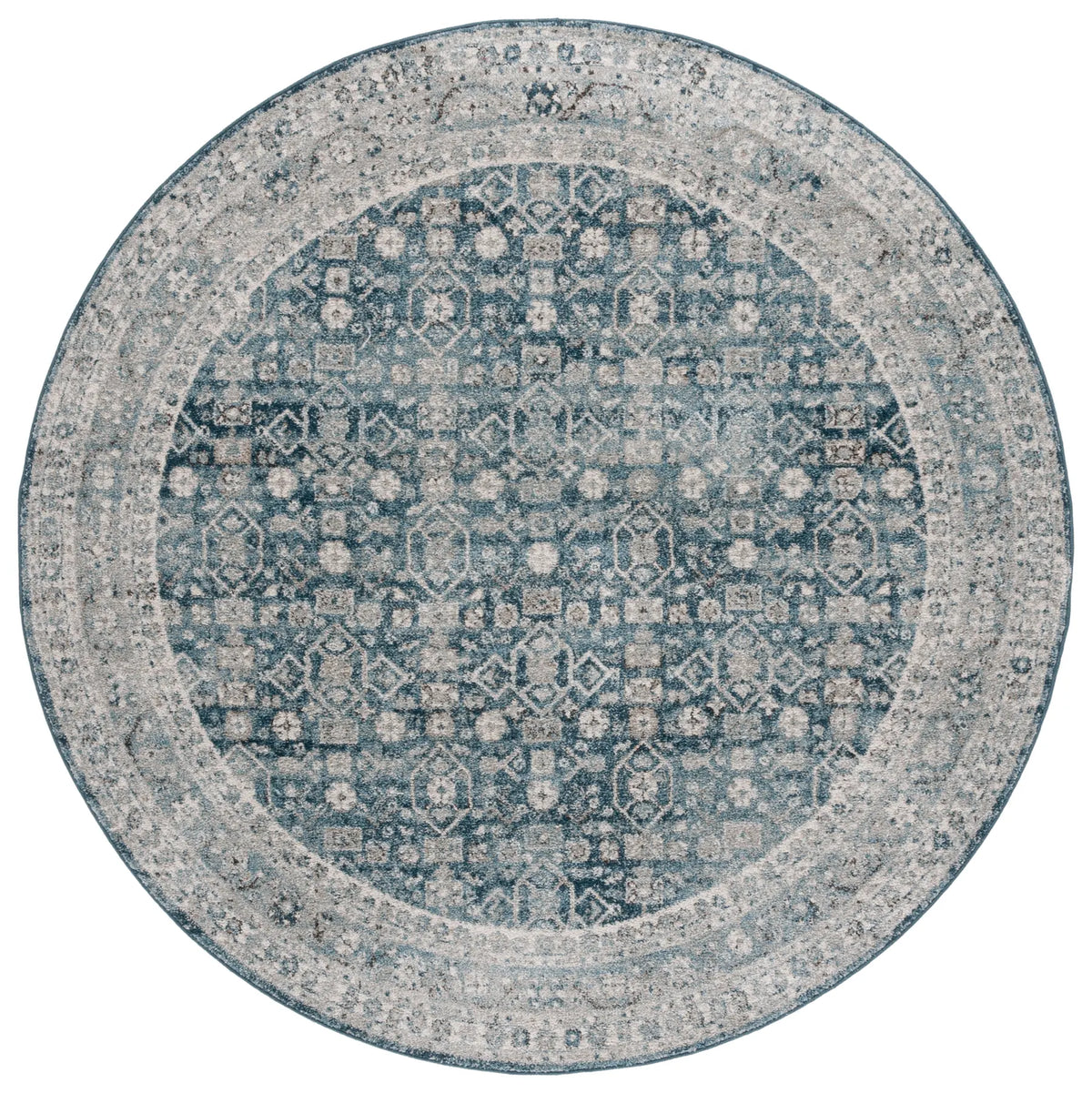 Safavieh Vintage Tabriz 6'-7" x 6'-7" Rug in Blue / Grey
