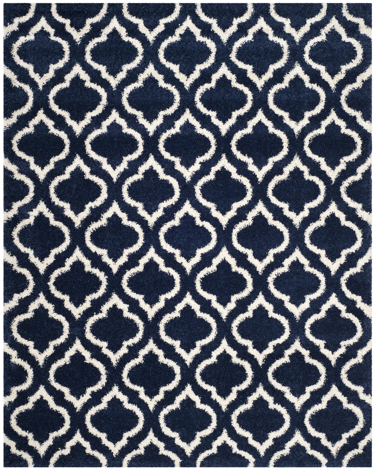 Safavieh Hudson Shag 10'-0" x 14'-0" Rug in Navy / Ivory