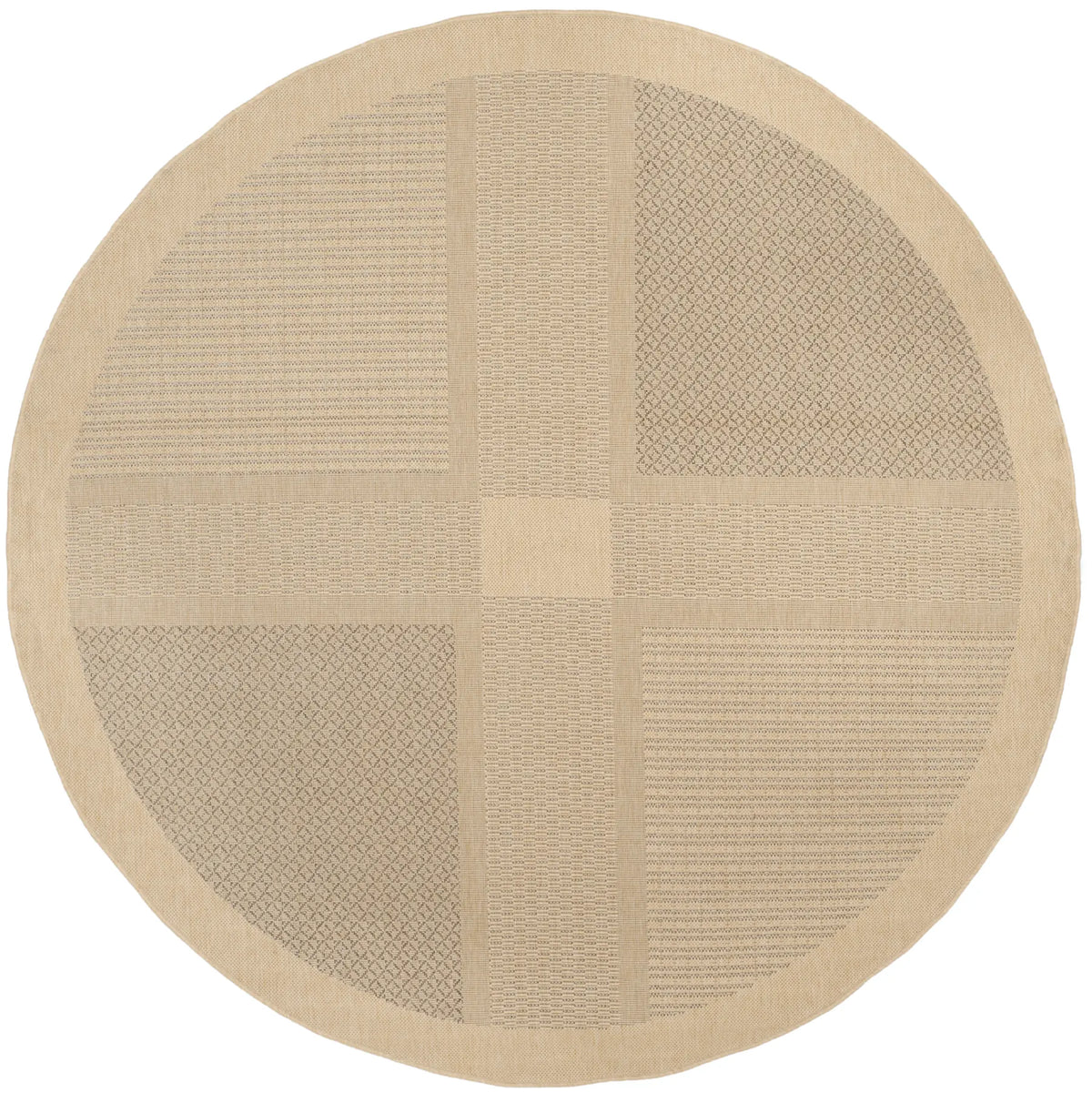 Safavieh Courtyard 6'-7" x 6'-7" Rug in Natural / Brown