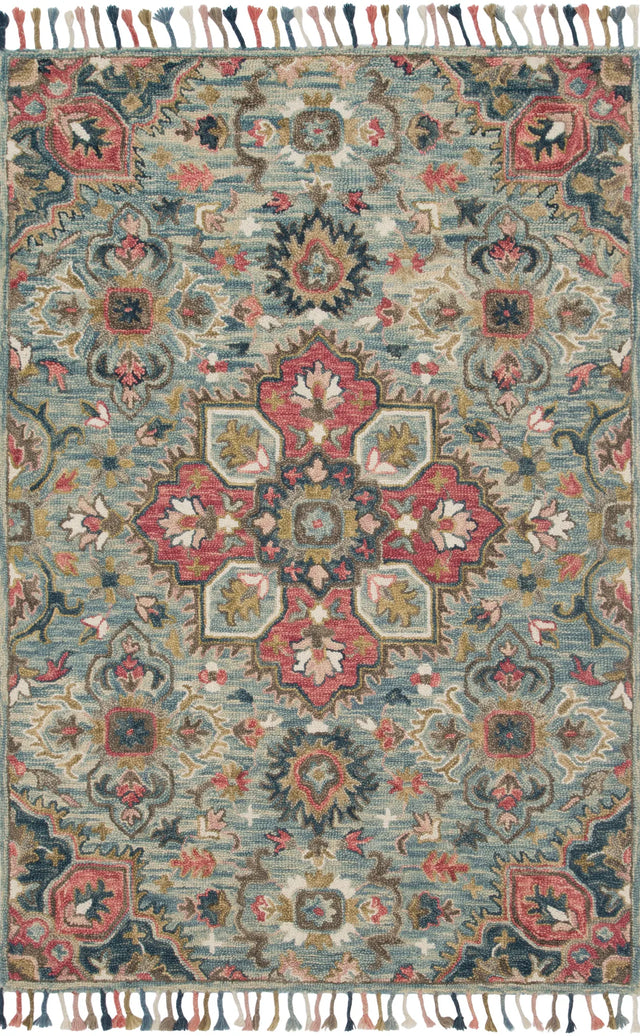 Loloi Zharah Zr-13 Light Blue / Multi Rugs - main flat