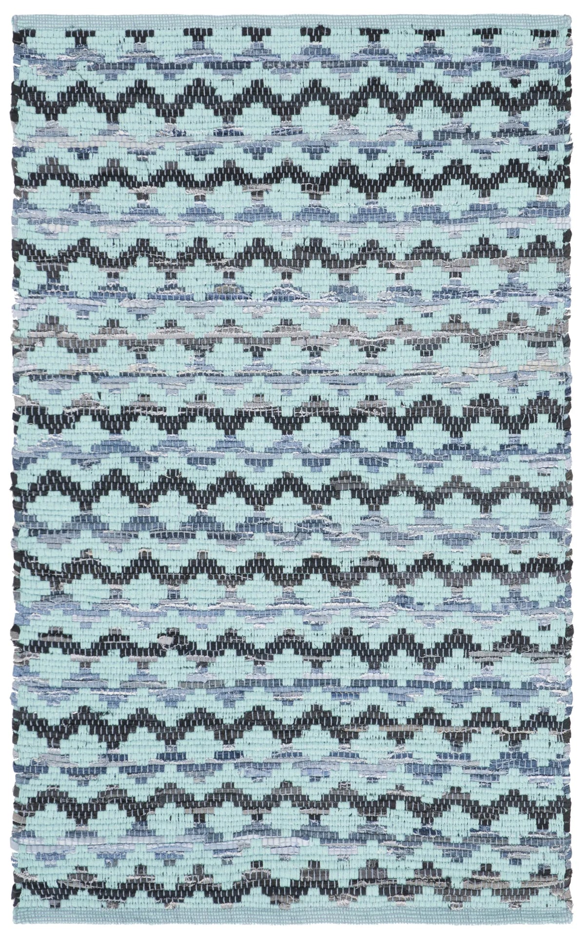 Safavieh Montauk 2'-6" x 4'-0" Rug in Turquoise / Blue/Black