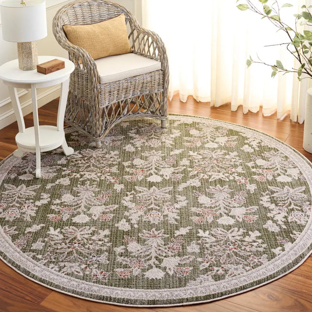 Safavieh Grove 6'-7" x 6'-7" Rug in Green / Ivory