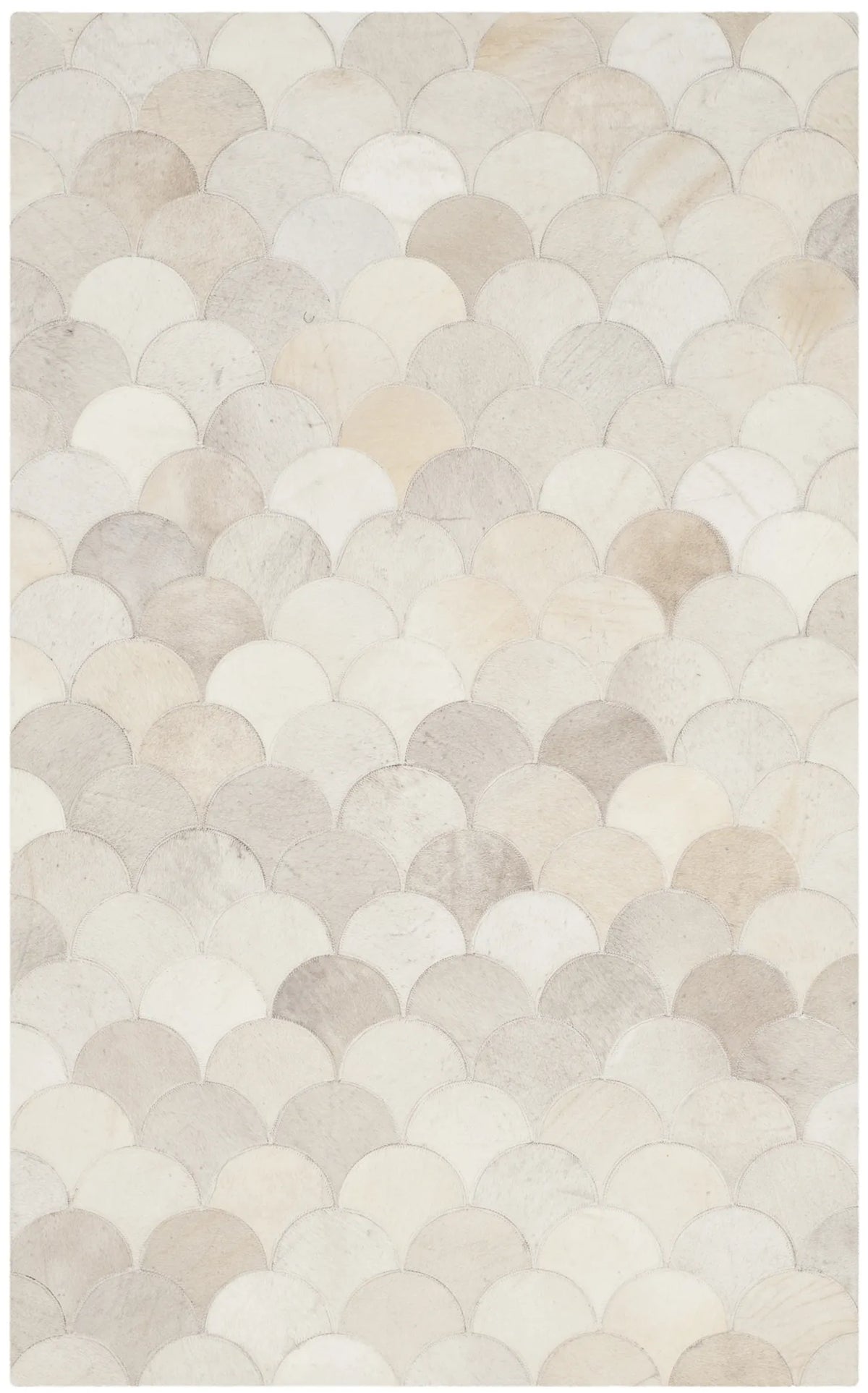 Safavieh Studio Leather 3'-0" x 5'-0" Rug in Ivory / Grey