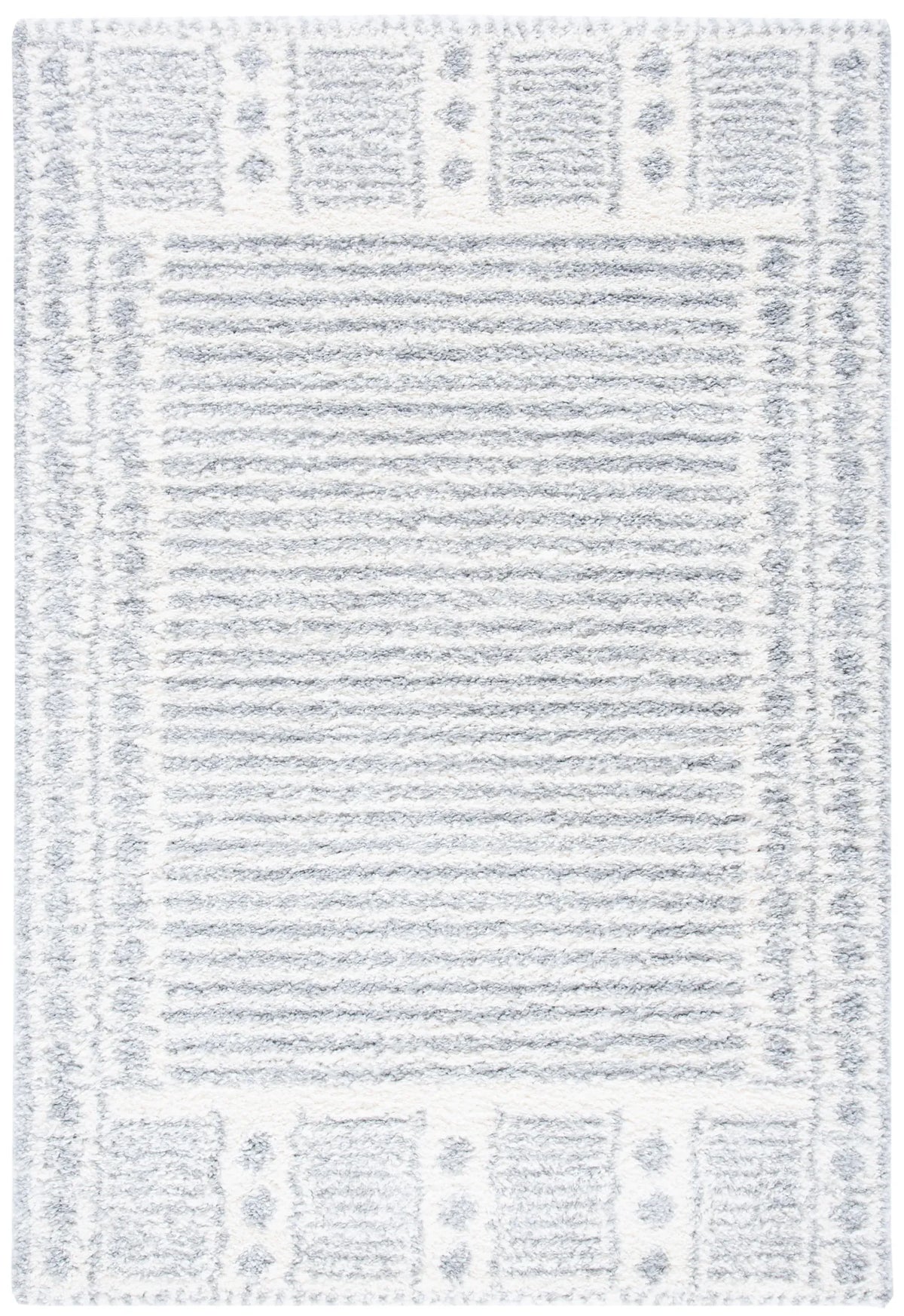 Safavieh Parma Shag 4'-0" x 6'-0" Rug in Grey / Ivory