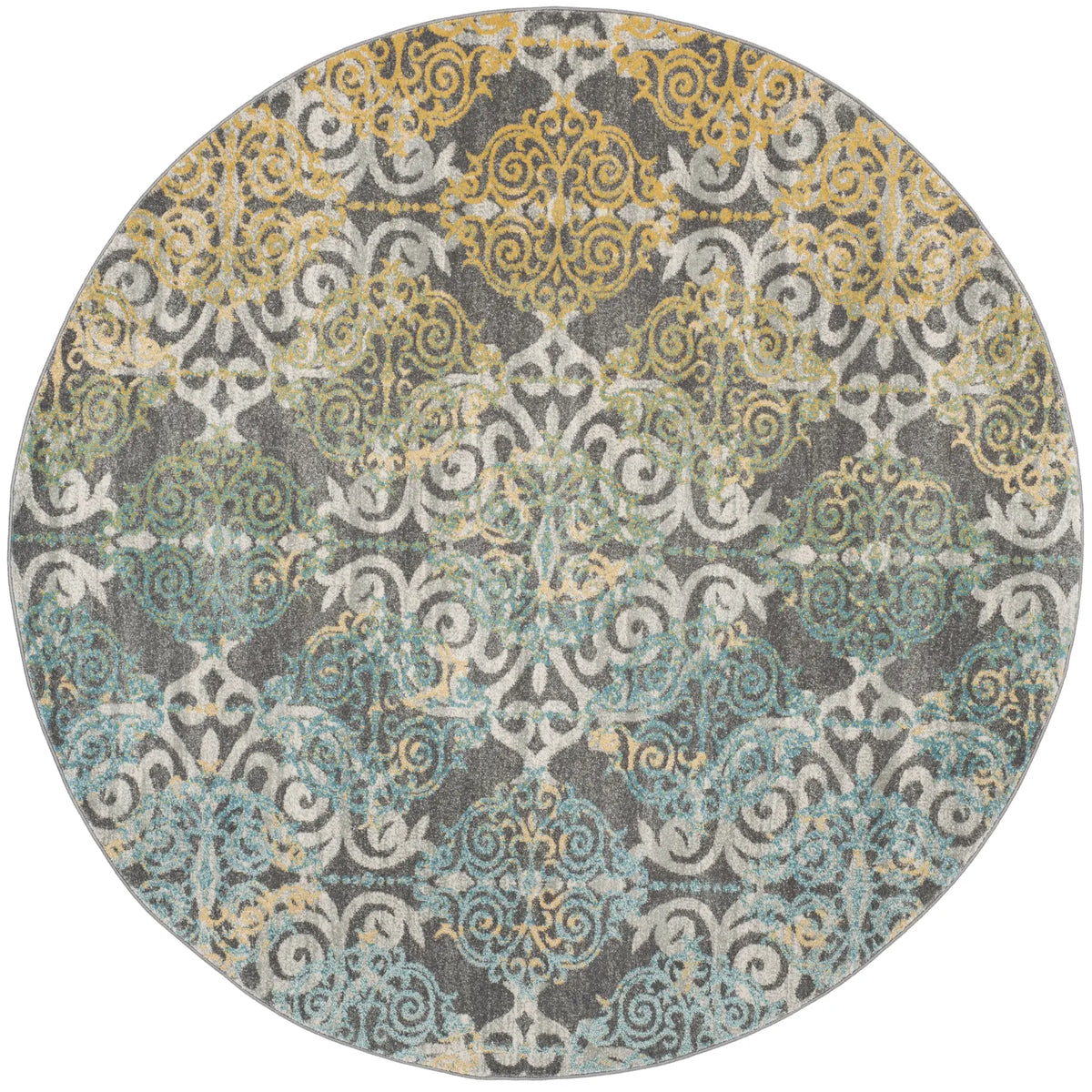 Safavieh Evoke 5'-3" x 5'-3" Rug in Grey / Ivory
