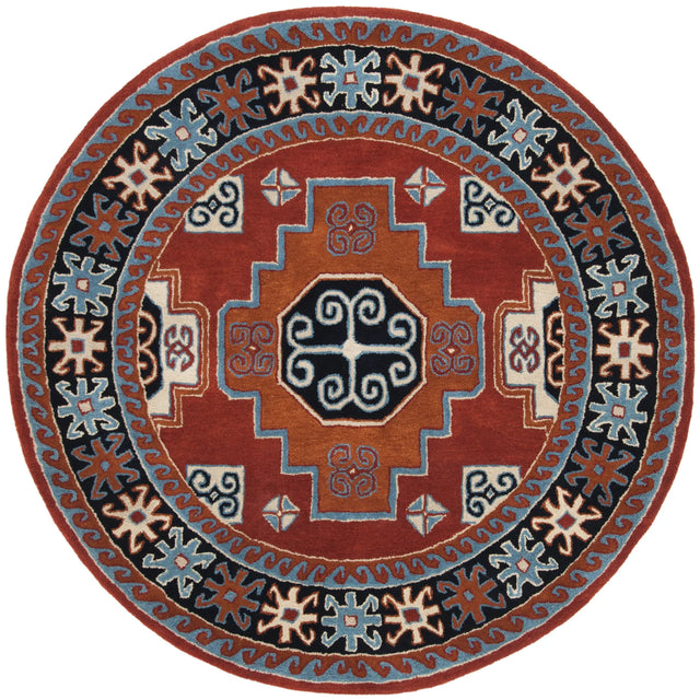 Safavieh Heritage 6'-0" x 6'-0" Rug in Red / Black